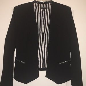 Black John Meyer Suit Jacket with Zip Pockets